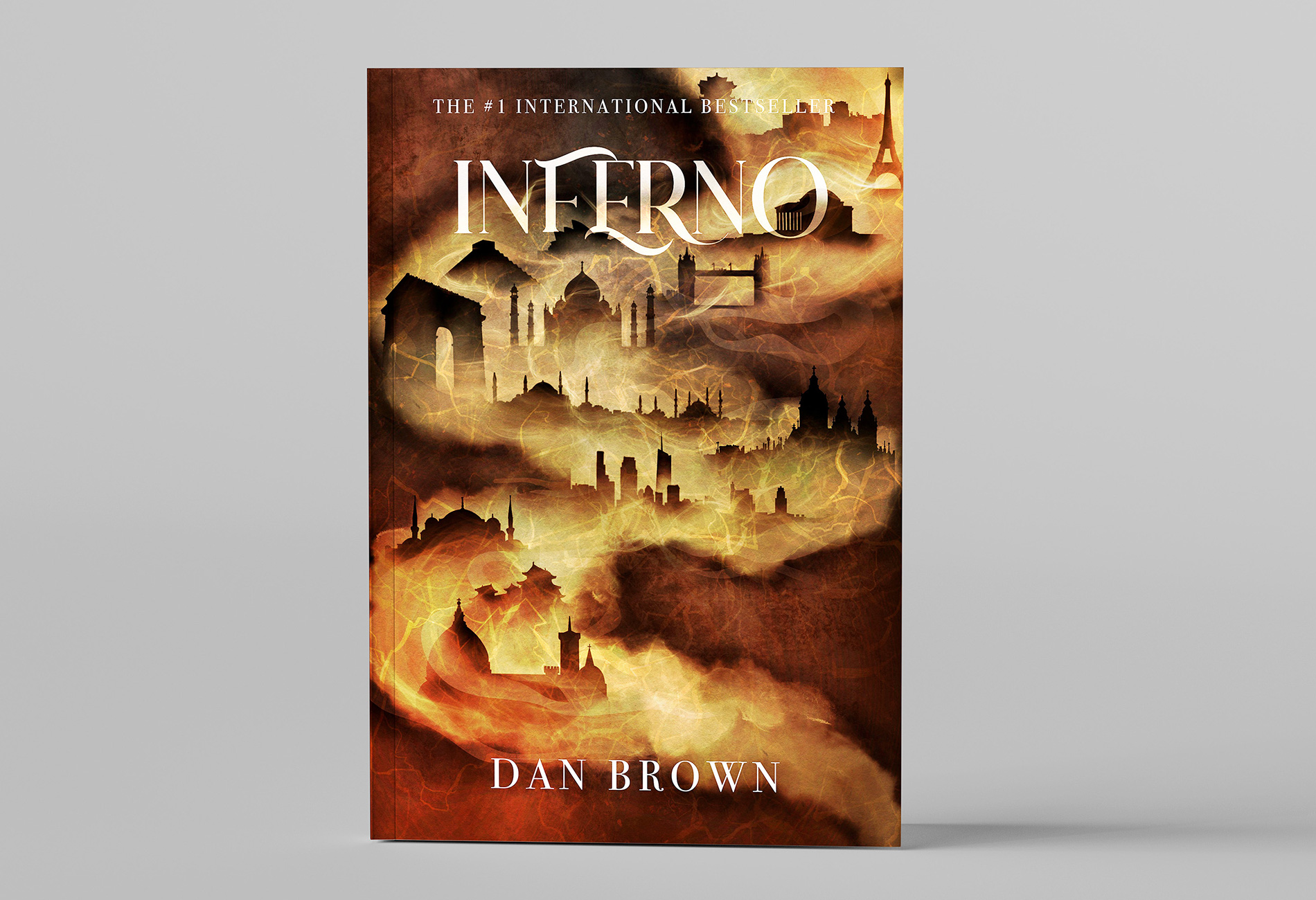 Award-winning book cover illustration for Dan Brown's Inferno.